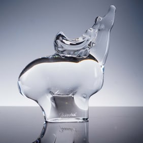 Baccarat Clear Crystal Figurine, Prancing Horse