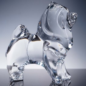 Baccarat Crystal Figurine, Chow Chow