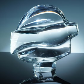 Baccarat Crystal Figurine, Abstract Fish Sculpture
