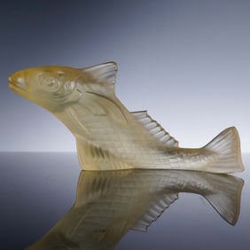 Baccarat Yellow Crystal Figurine, Gadideo Fish