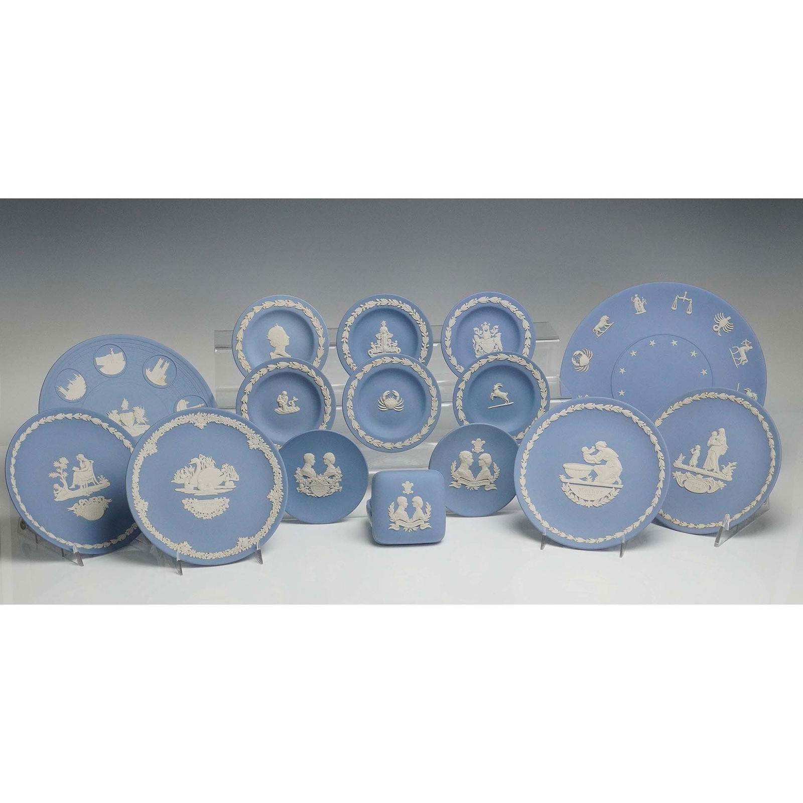 15pc Wedgwood Jasperware Assortment, Blue Basalt (1 of 10)