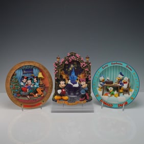 3pc Disney Collector Plates, Donald Duck, 30th Anniversary, Christmas