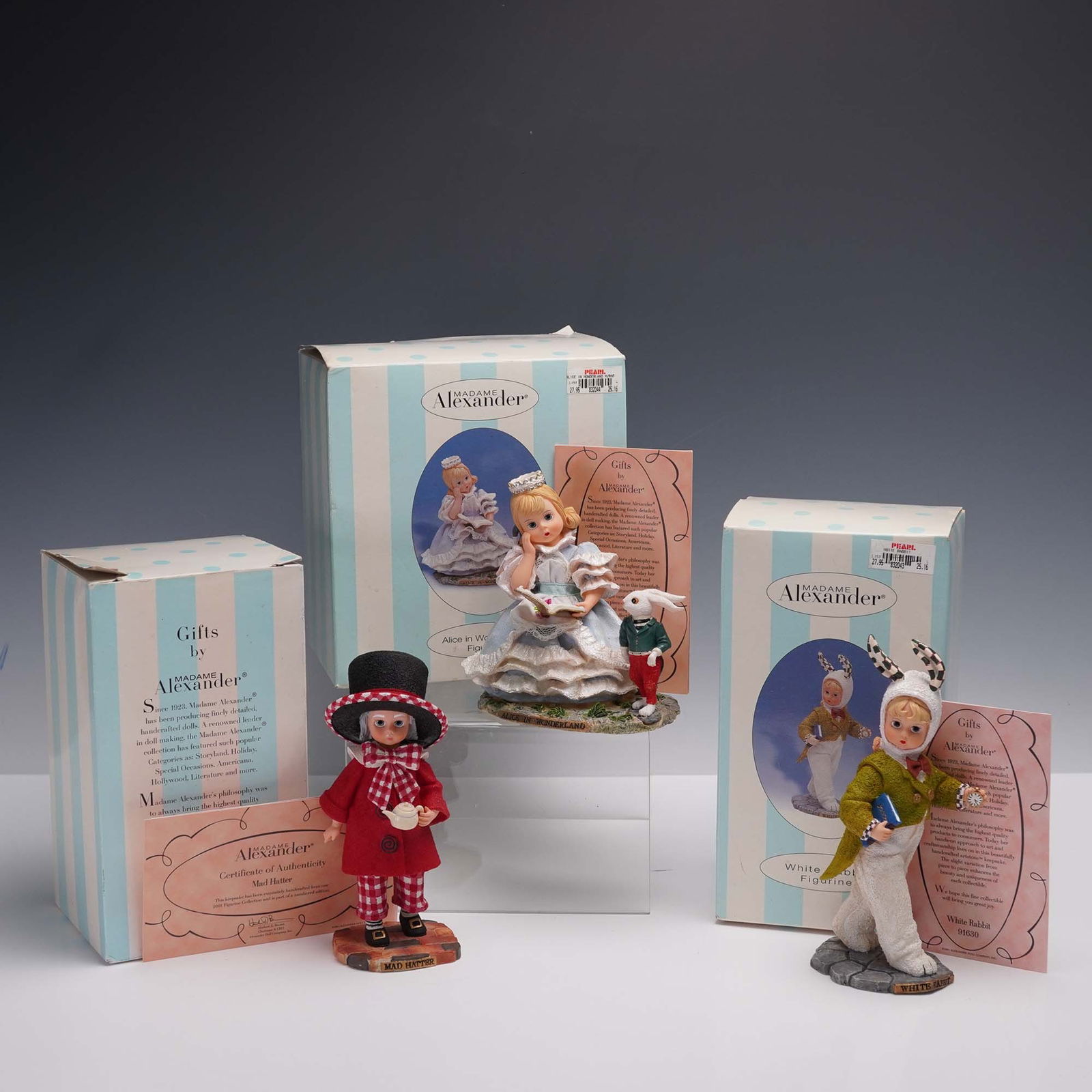 3 Madame Alexander Figurines, Alice in Wonderland Series (1 of 2)