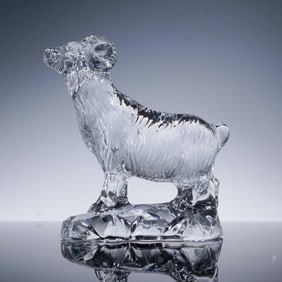 Baccarat Crystal Figurine, Zodiac Ram