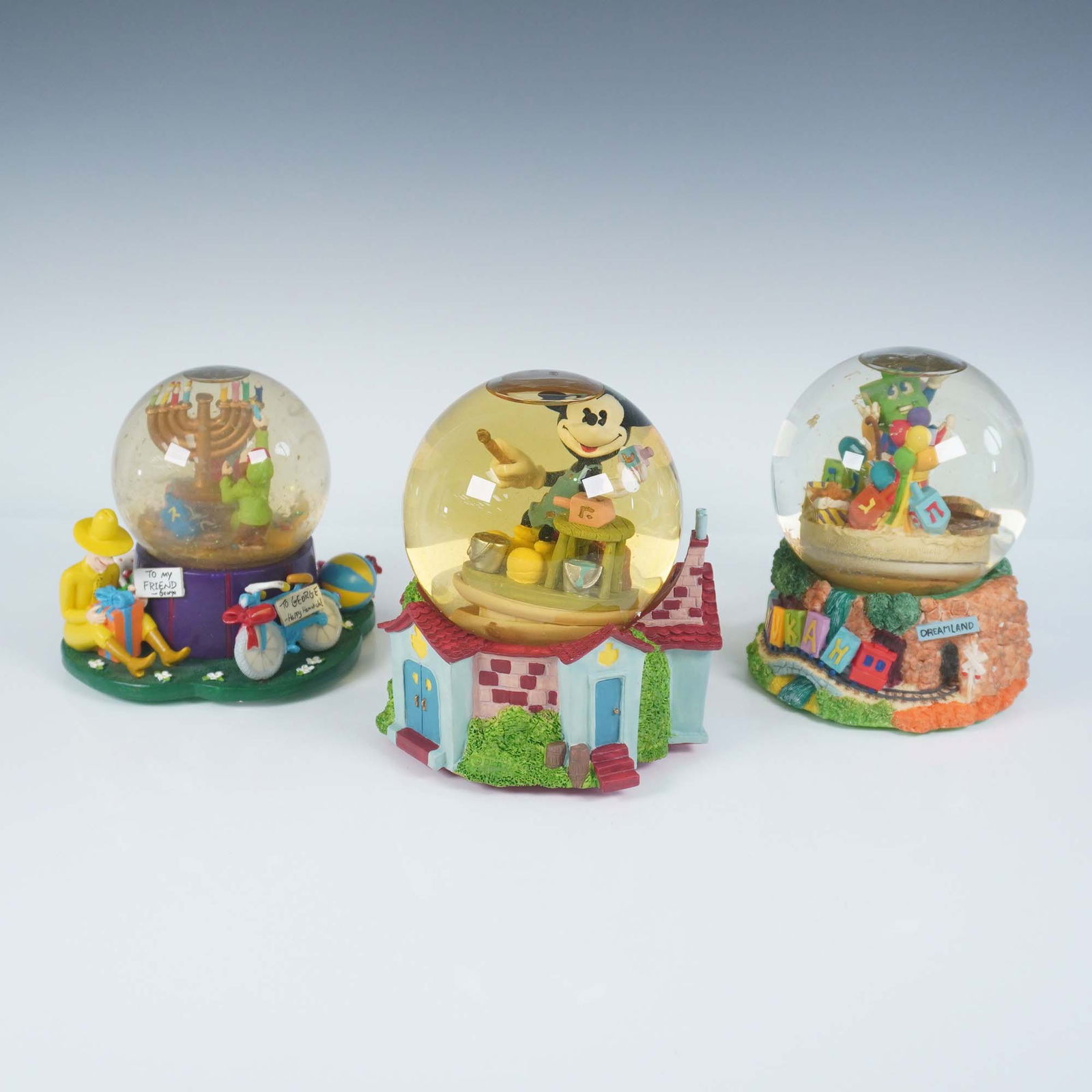 3pc Aviv Judaica Character Waterglobe and Waterballs (1 of 9)