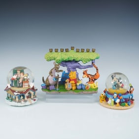 3pc Disney Hanukkah Collectible Globes and Menorah