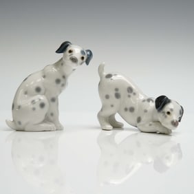 2pc Lladro Porcelain Figurines, Dalmatian
