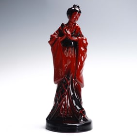 Royal Doulton Flambe Figurine, The Geisha HN3229
