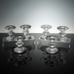 6pc Iittala Festivo Glass Candleholders