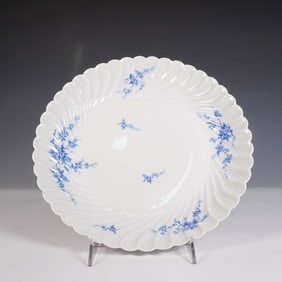 Haviland Limoges Porcelain Serving Dish, Blue Floral