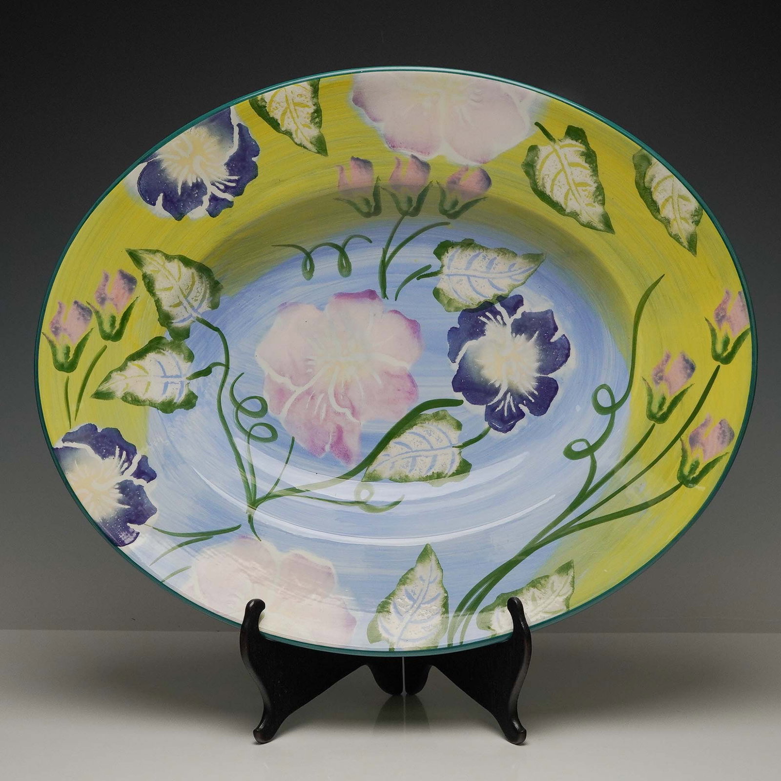CIC Hand-Painted Ceramic Platter (1 of 6)