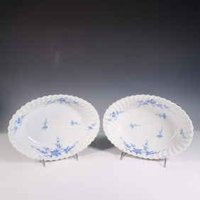 2pc Haviland France Limoges Porcelain Serving Bowls