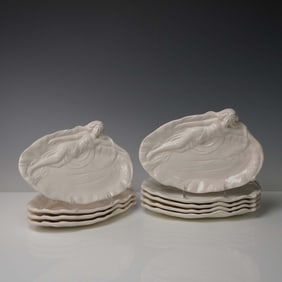 9pc A Company of Friends Porcelain Art Nouveau Nude Plates