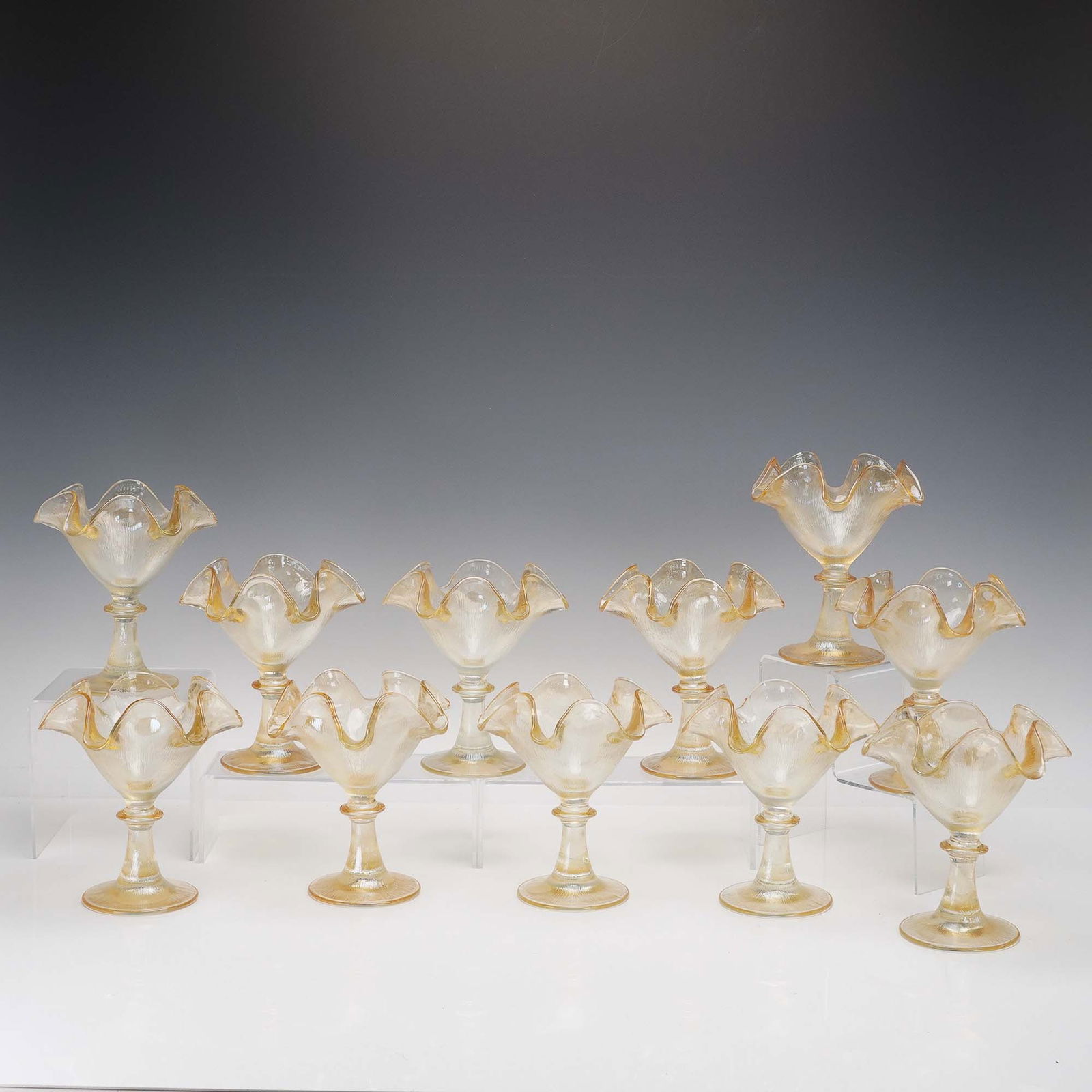 11pc Pastis & Co Handcrafted Glass Dessert Bowls (1 of 5)