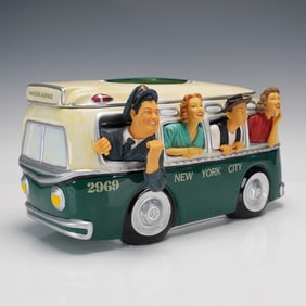 The Honeymooners Porcelain Bus Cookie Jar