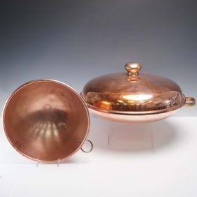 2pc Copper Cookware Set, Includes Spring Culinox Pan with Lid