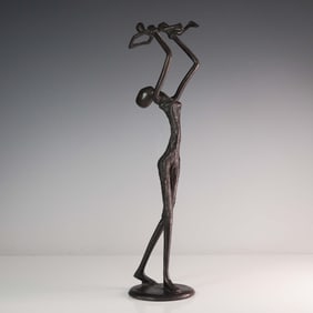 D. Alain Metal Sculpture, Mother and Child at Play