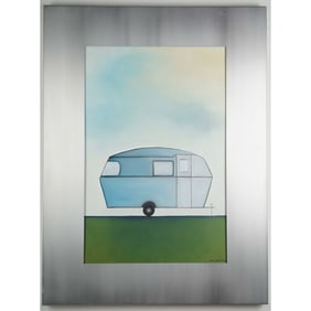 Jessica Stoddart-Ladd, Oil on Wood Canvas, The Camper, Signed