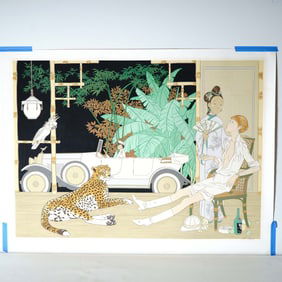 Philippe Noyer, Color Litograph on Paper, White Rolls, Signed