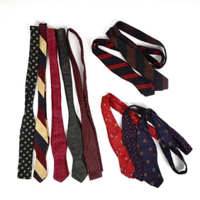10pc F.R. Tripler & Co. Silk Self-Tied Bow Ties, Assorted Patterns