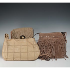 3pc Assorted Designer Handbags, Max Mara, Michael Kors, Grace Ann Agostino