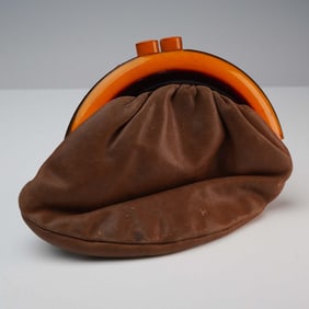 Bakelite and Leather Clutch