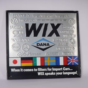 WIX Filters Embossed Metal Advertising Sign