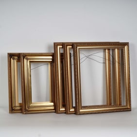 5pc Giltwood Decorative Picture Frames, Ornate Style