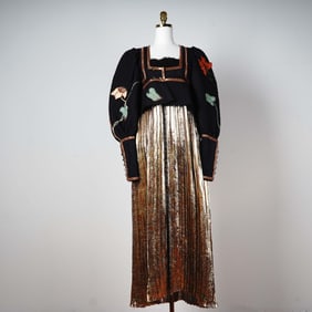 Geoffrey Beene Women's Evening Dress with Embroidered Bodice, Size 12