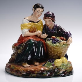Studio Pottery by Reg Johnson Figurine, Fruit Sellers