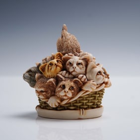 Harmony Kingdom Figurine Box, Kit and Caboodle with Original Box