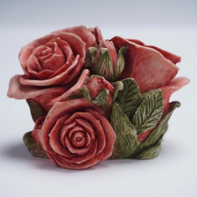 Harmony Kingdom Lord Byron's Harmony Garden Treasure Box, Double Pink Rose