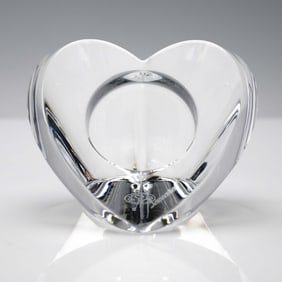 Baccarat Crystal Heart Paperweight