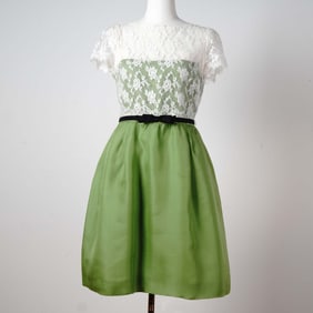 Valentino Lace and Silk Cocktail Dress, Size 8