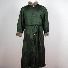 Bergdorf Goodman Reversible Overcoat with Sash, Size Med.