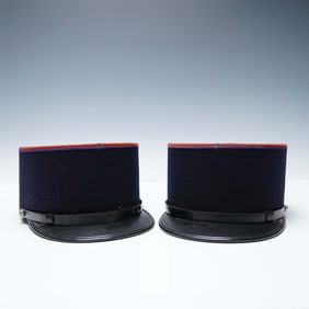 Pair of French Gendarmerie Kepi Hats by Pierre Muard & Cie