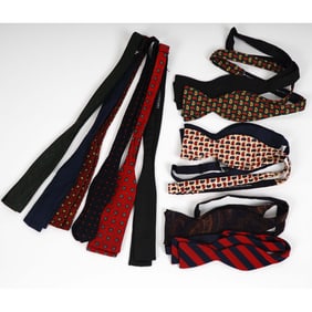 12pc Silk Self-Tie Adjustable Bow Ties, Assorted Patterns
