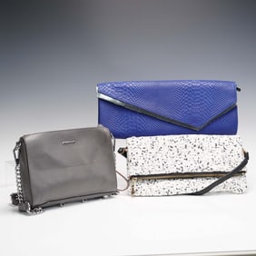 3pc Assorted Contemporary Clutch and Crossbody Purses