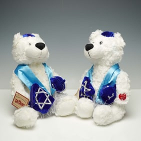 2pc PBC Musical Judaica Hanukkah Bears, Daniel, Dreidel Song