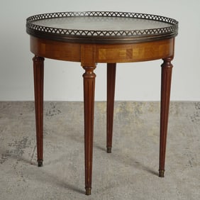 Louis XVI Style Marble Top Round Table