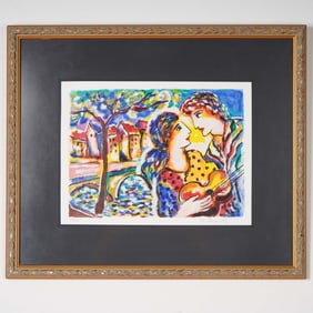 Zamy Steynovitz, Serigraph on Paper, Passionate Gaze, Signed