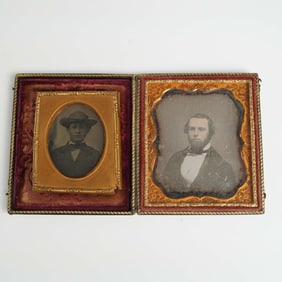 2pc Ambrotype and Daguerreotype Framed Portraits