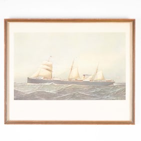 Danish Transatlantic Liner, S/S Island, Print