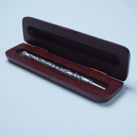 Harmony Kingdom Pewter Pen, Tabby Totem, with Wooden Case