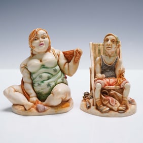 2pc Harmony Kingdom Figurines, Queenie & Prince Charming