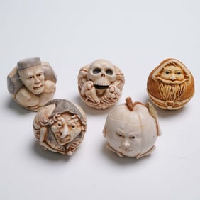 5pc Harmony Kingdom Roly Polys Hinged Figurine Box Set