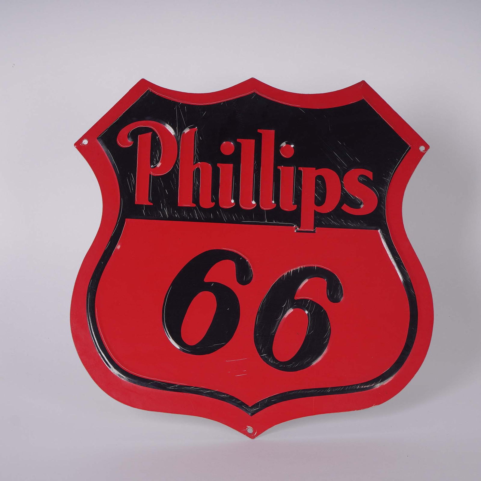 Embossed Phillips 66 Gasoline Shield Sign (1 of 2)