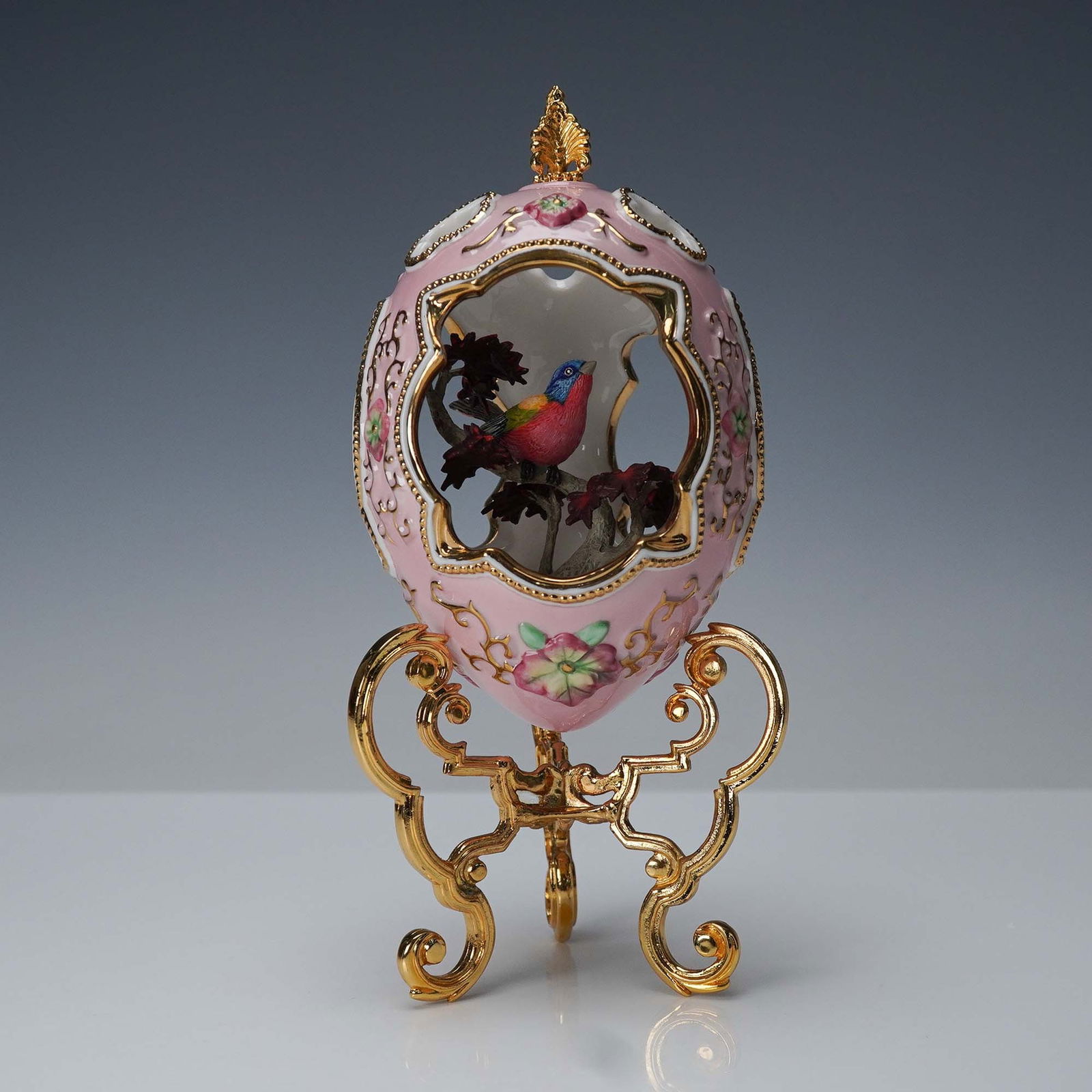 House of Faberge Franklin Mint Egg, Songbird with Original Box (1 of 7)