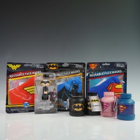 8pc DC Comics Lot, SmartShake Bottles, Masks, USB Drive