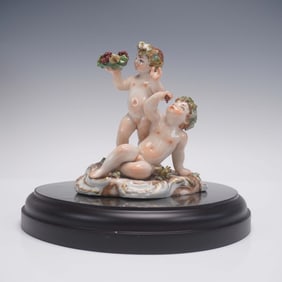 Lladro Porcelain Figurine, Boys With Grapes 1000099.06